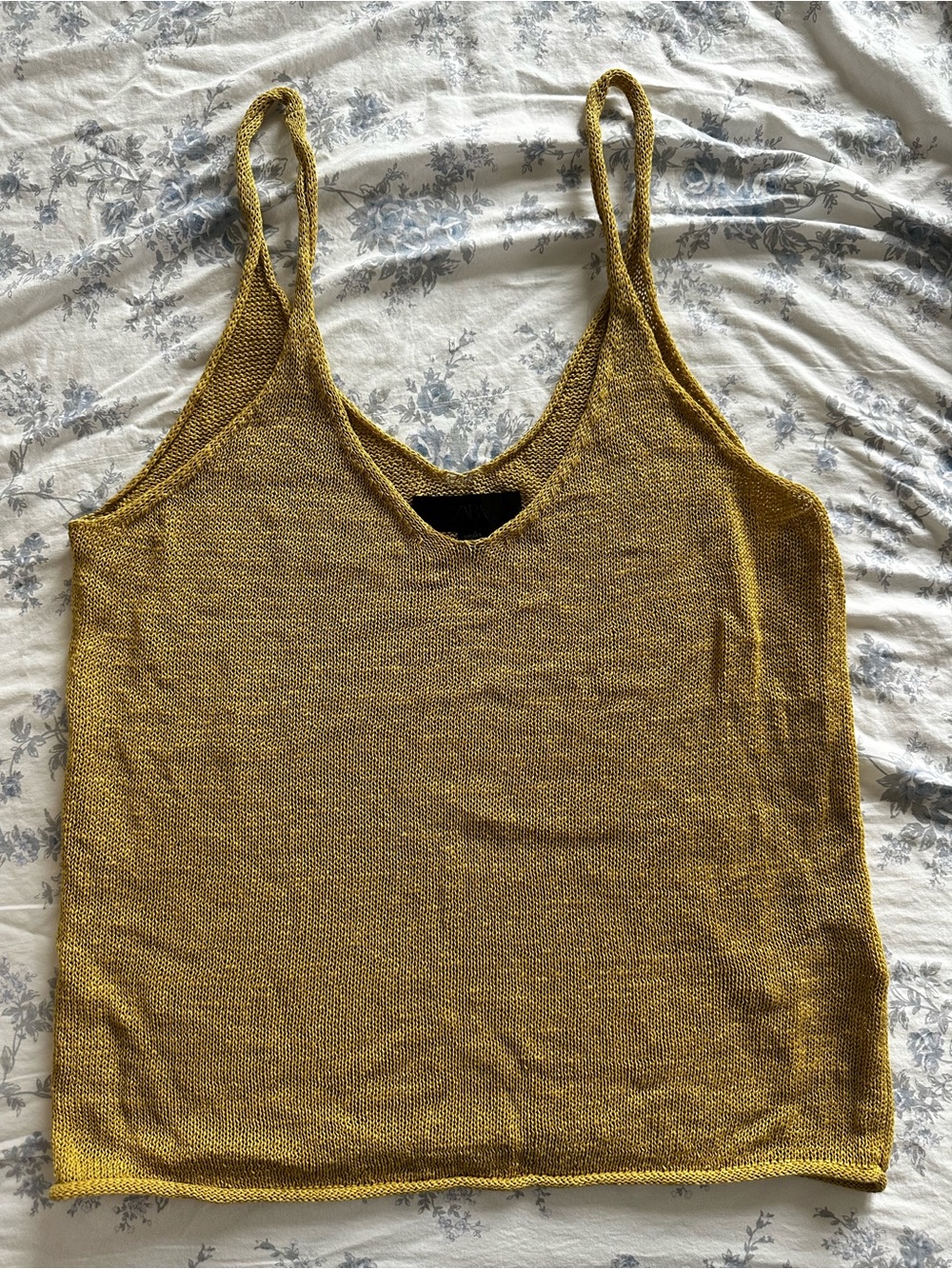 Zara Mustard Knit Camisole Tank